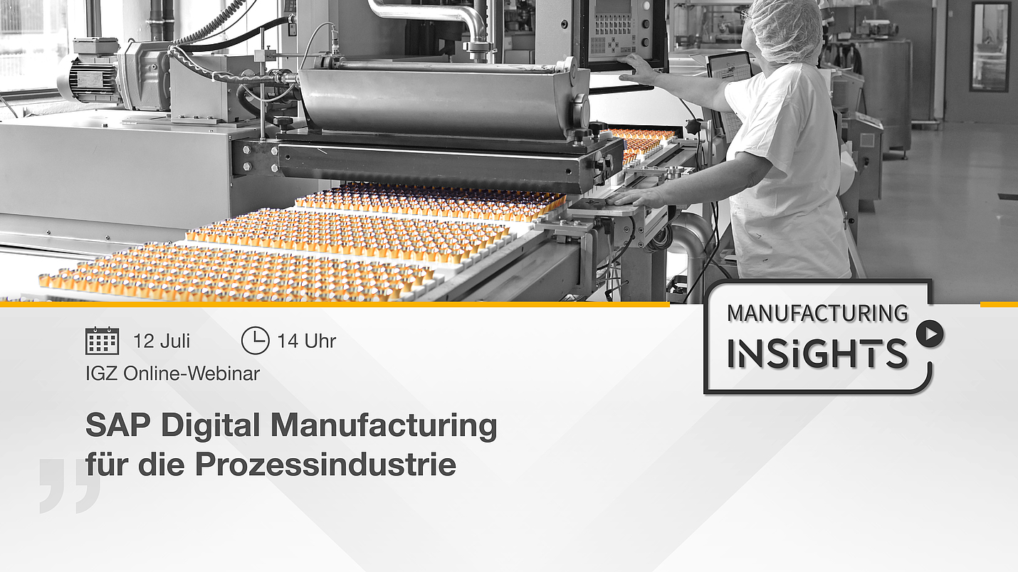 Innovation@Work Webinar Manufacturing Insights am 12.07.2023 | IGZ