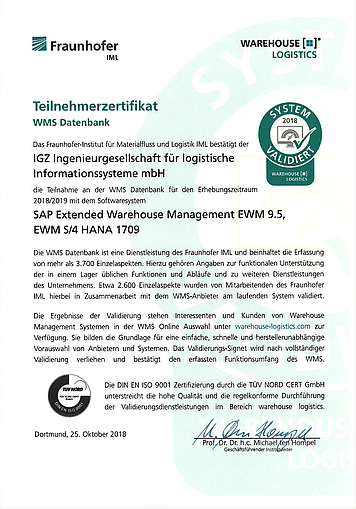 Fraunhofer IML Validierung | IGZ